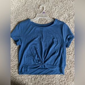Zyia Blue Swirl in the Front Cropped T (L)